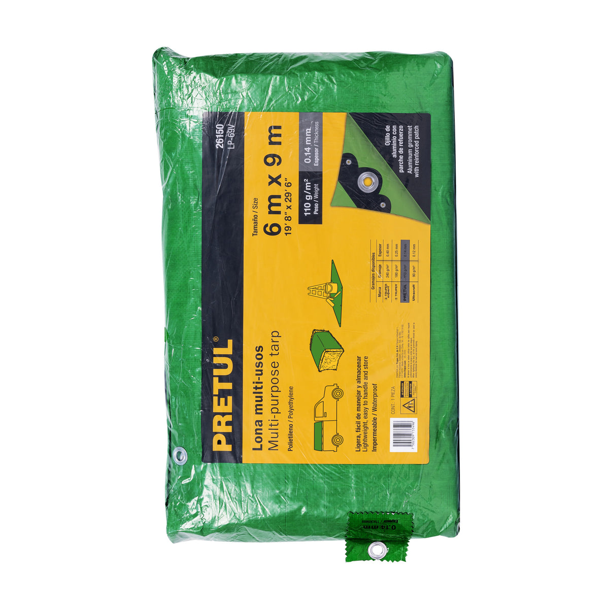 Lona Pretul LP-69V Polietileno 6.3kg Rafia Exterior | Truper