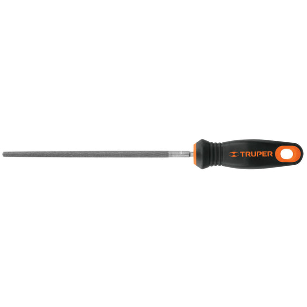 LRB-8T Lima redonda bastarda 8" con mango doble inyección, TRUPER