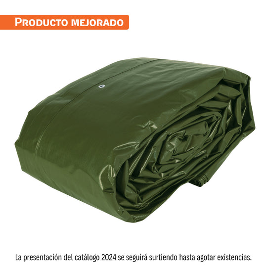 LT-1217X Lona uso rudo 12x17 m, verde olivo, 240 g/m2, TRUPER EXPERT