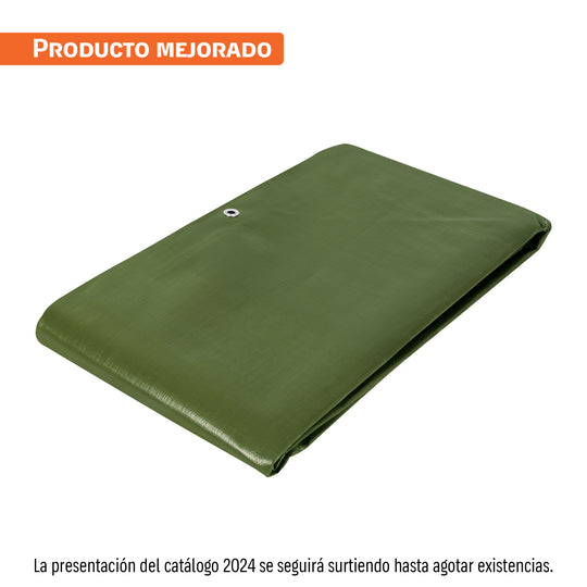 LT-45X Lona uso rudo 4 x 5 m, verde olivo, 240 g/m2, TRUPER EXPERT