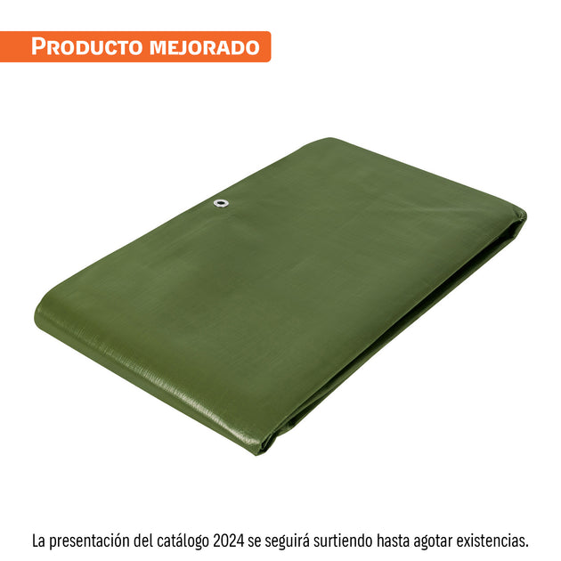 LT-45X Lona uso rudo 4 x 5 m, verde olivo, 240 g/m2, TRUPER EXPERT