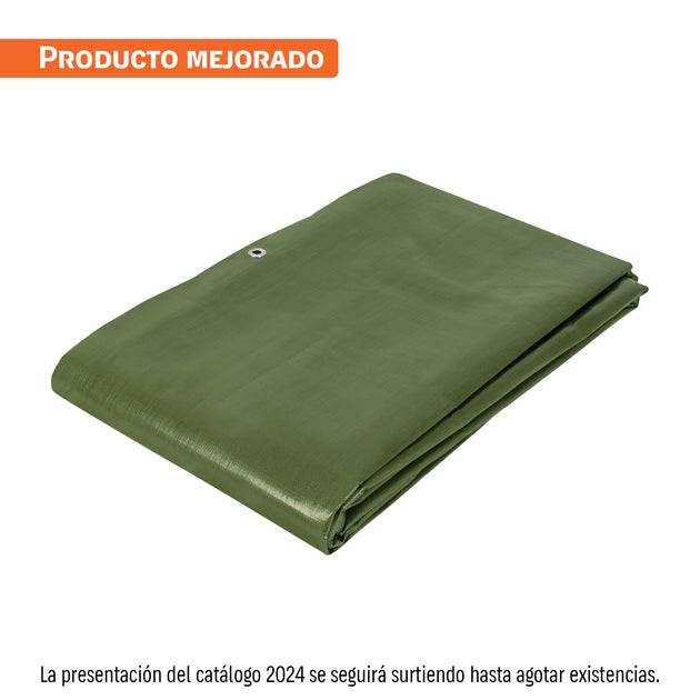 LT-46X Lona uso rudo 4 x 6 m, verde olivo, 240 g/m2, TRUPER EXPERT