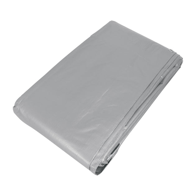LT-57 Lona de polietileno reforzada 5 x 7 m, gris, 180g/m2, TRUPER