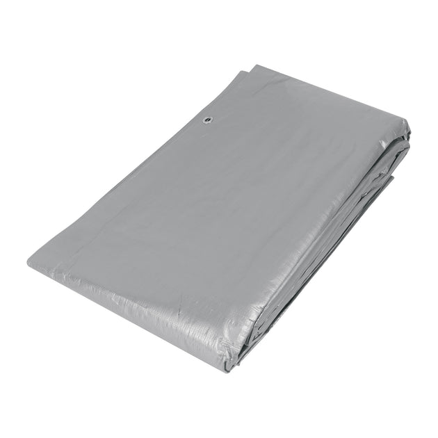 LT-66 Lona de polietileno reforzada 6 x 6 m, gris, 180g/m2, TRUPER