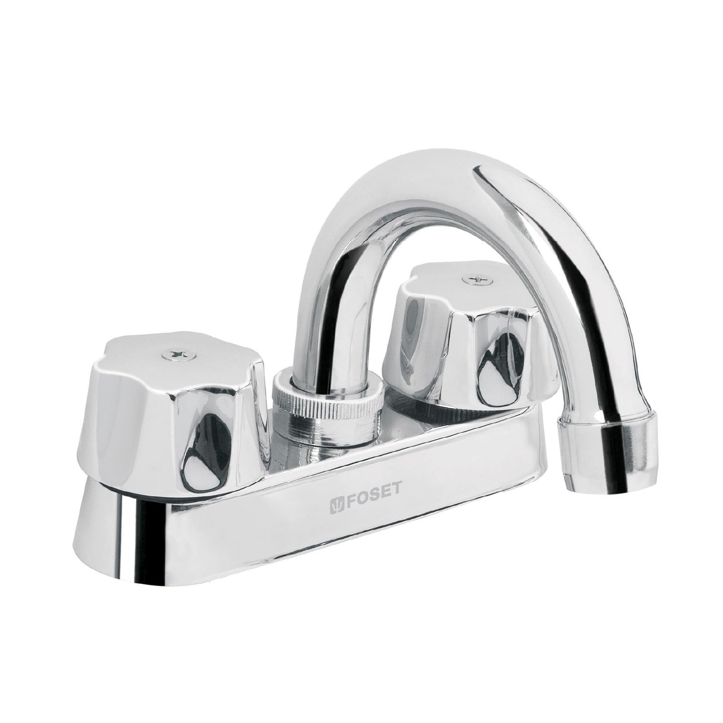 M-050-C Mezcladora 4" para lavabo, cuello curvo, cartucho compresión