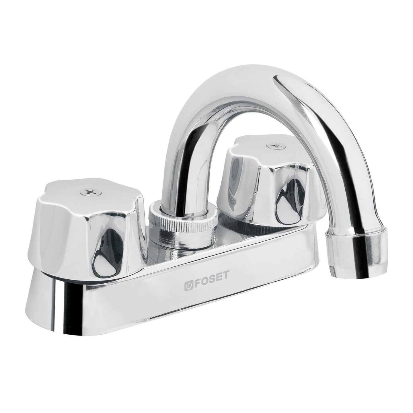 M-050 Mezcladora 4" para lavabo, cuello curvo, cartucho cerámico