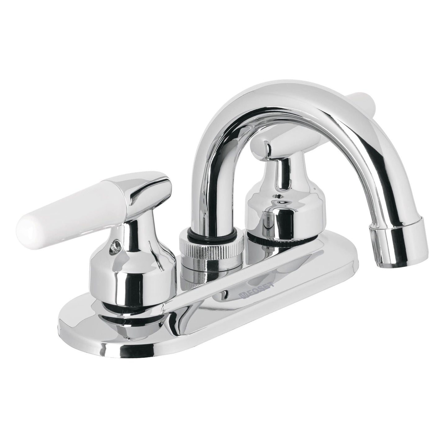M-050I Mezcladora 4" para lavabo, cuello curvo, manerales cono