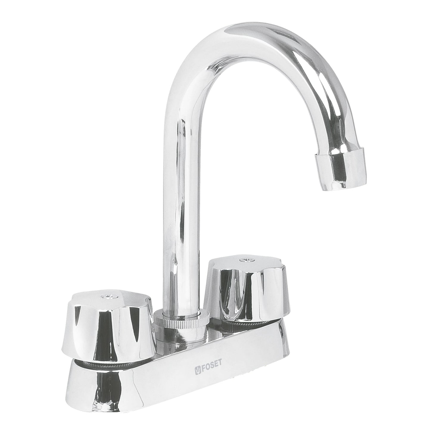 M-060-C Mezcladora 4" para lavabo, cuello bar, cartucho compresión