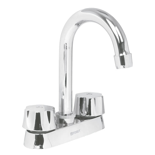 M-060-C Mezcladora 4" para lavabo, cuello bar, cartucho compresión