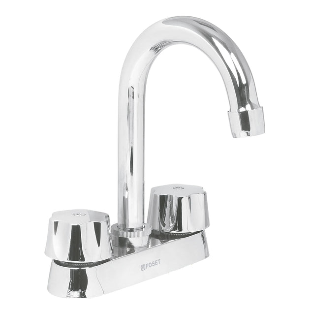 M-060-C Mezcladora 4" para lavabo, cuello bar, cartucho compresión