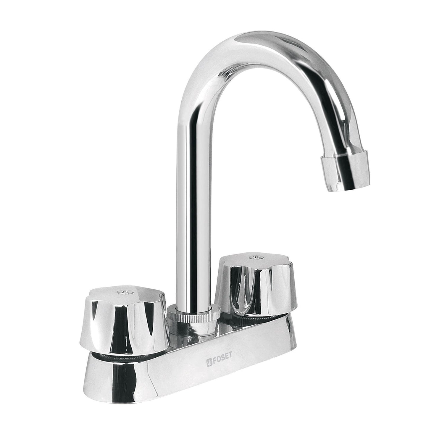 M-060 Mezcladora 4" para lavabo, cuello bar, cartucho cerámico