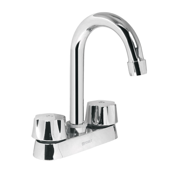 M-060 Mezcladora 4" para lavabo, cuello bar, cartucho cerámico