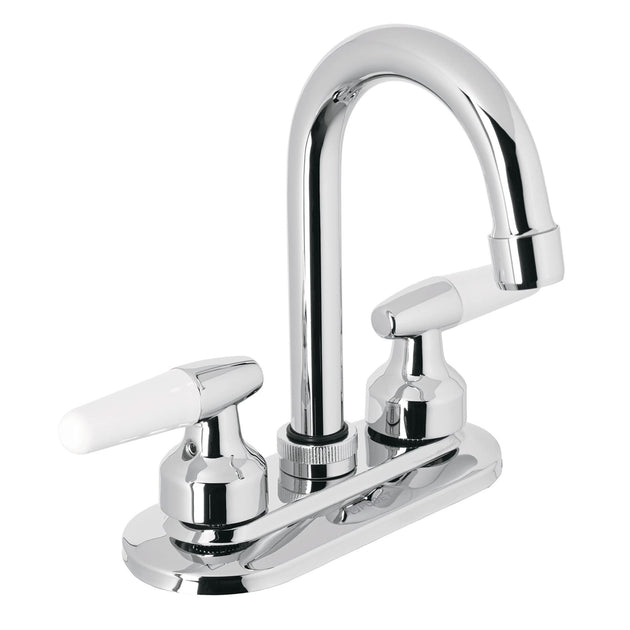 M-060I Mezcladora 4" para lavabo, cuello bar, manerales cono