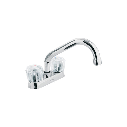 M-070A Mezcladora 4" para lavabo, tubular, manerales de acrílico