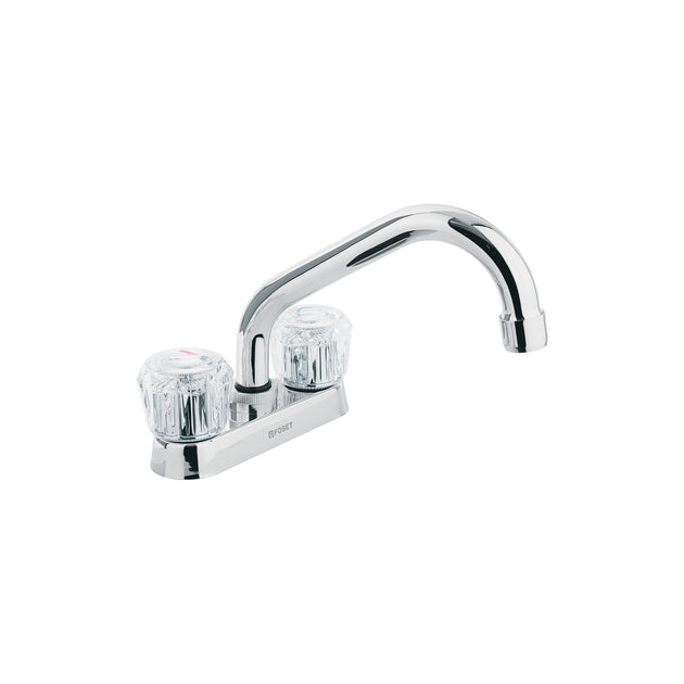 M-070A Mezcladora 4" para lavabo, tubular, manerales de acrílico