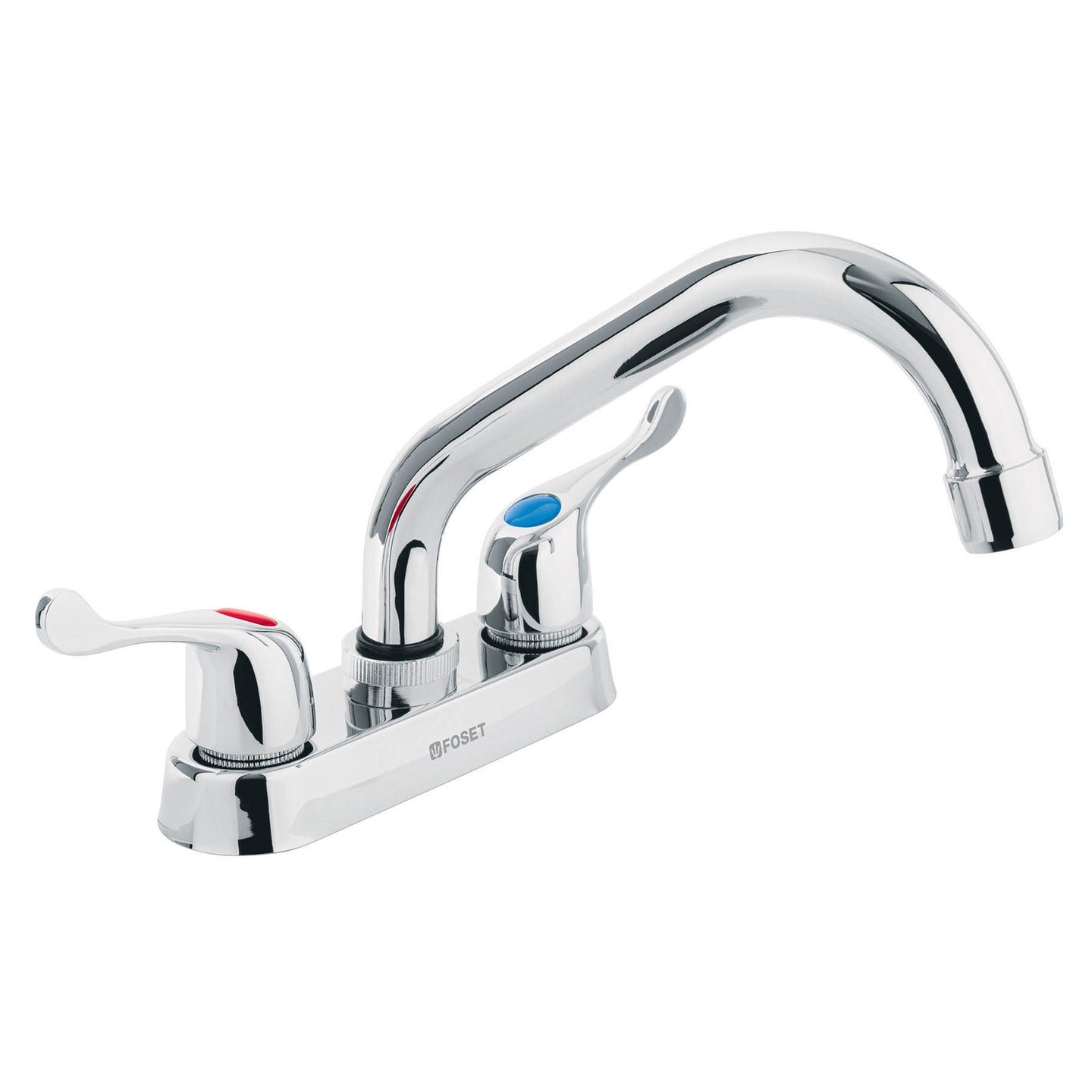 M-070P Mezcladora 4" para lavabo, tubular, manerales palanca