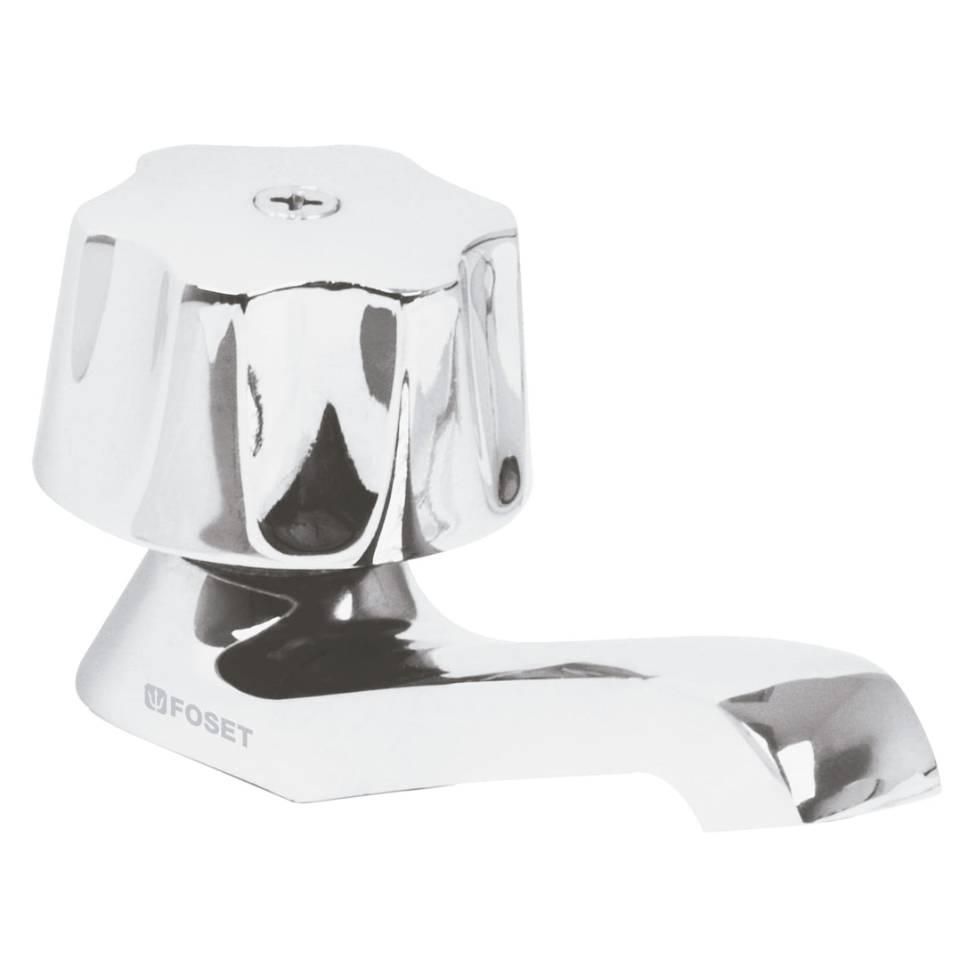 M-142 Llave individual para lavabo, maneral metálico, FOSET BASIC