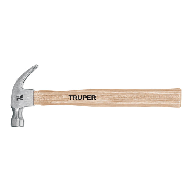 MA-7 Martillo pulido, 7 oz, uña curva, mango madera, TRUPER