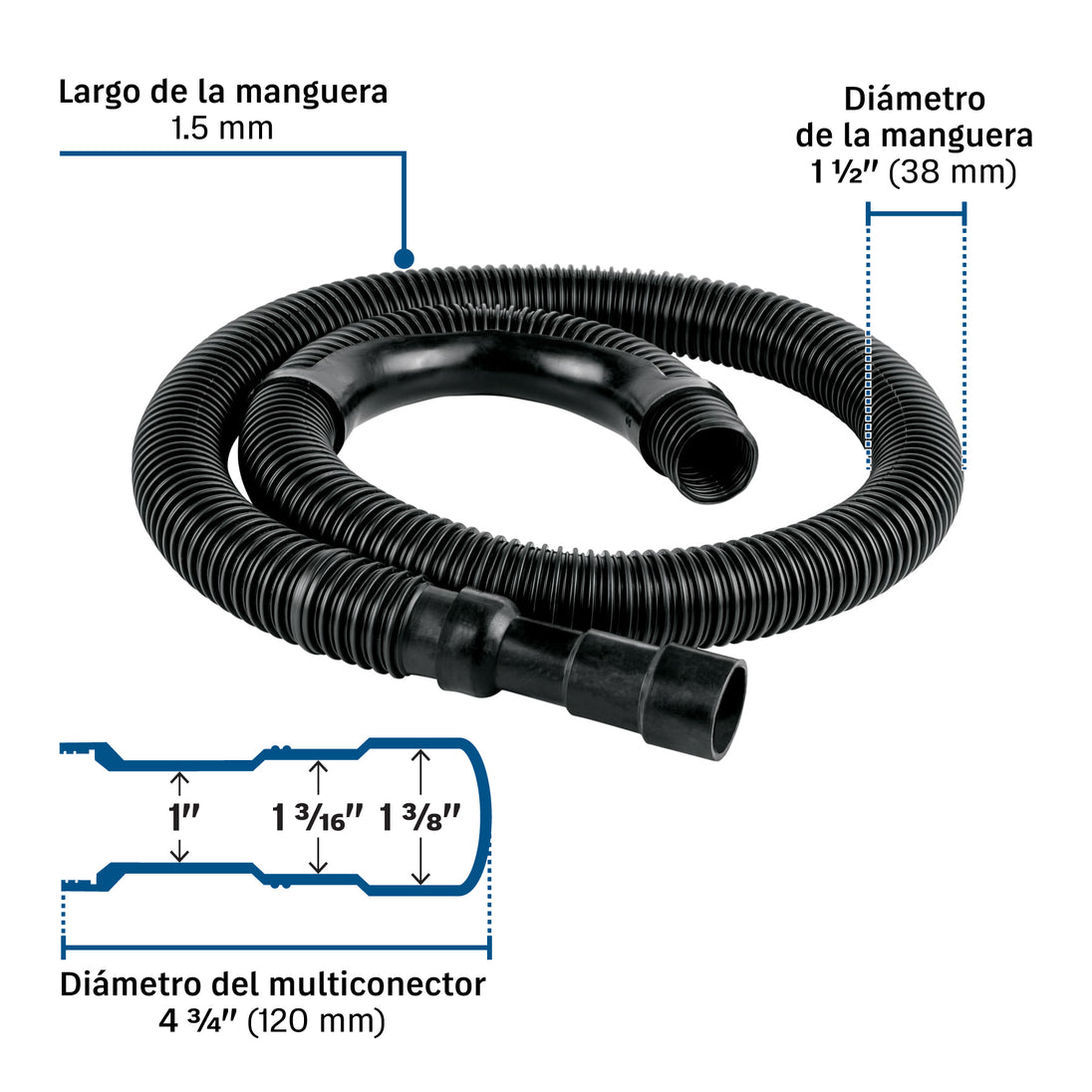 Multiconector recortable Foset MAD-150R | Compatible lavadoras
