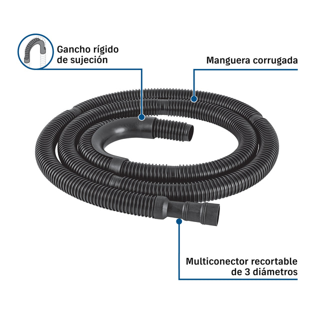 Multiconector Recortable Lavadora 1-1/2" 3m Foset MAD-300R