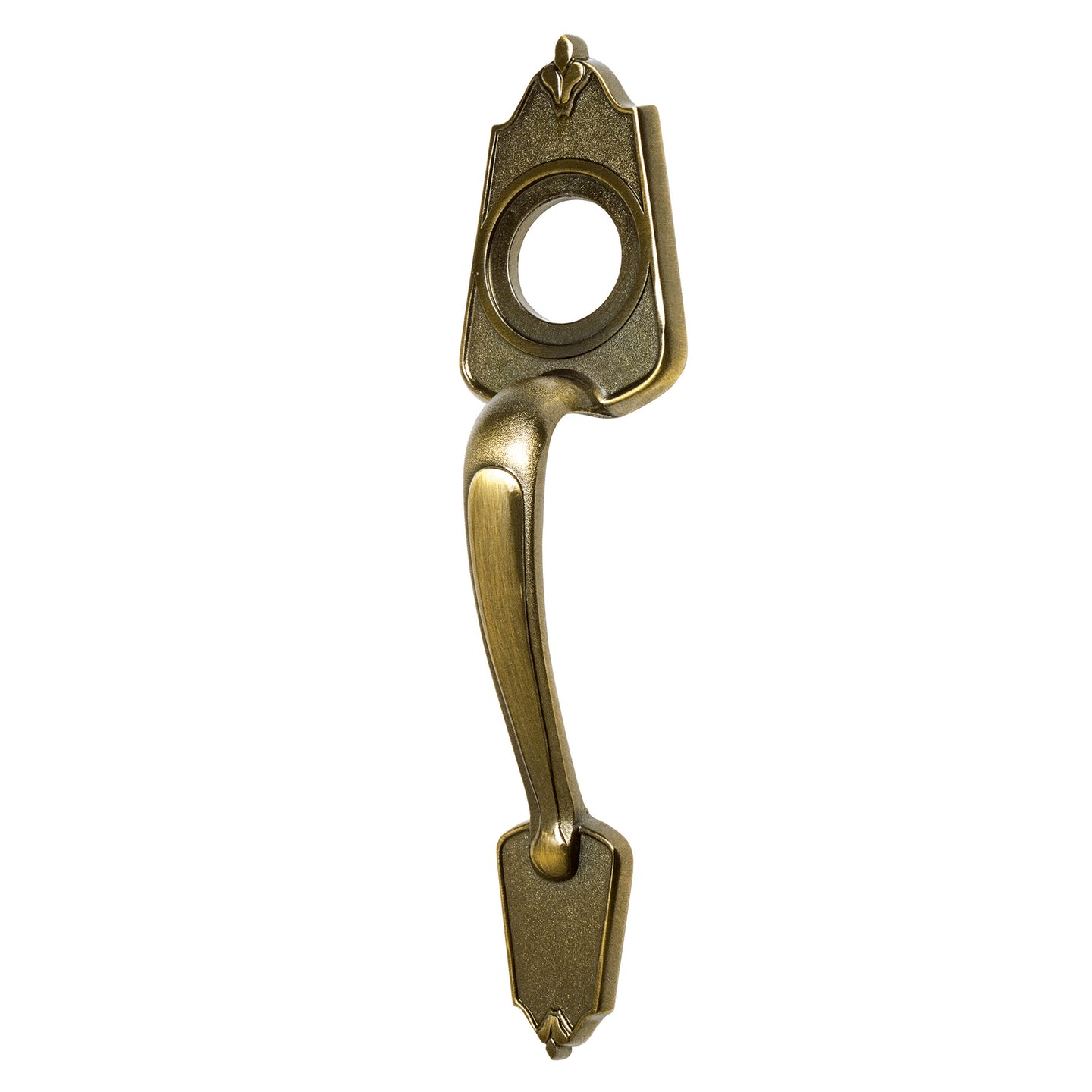MADE-2 Chapetón metálico para puerta, acabado latón antiguo