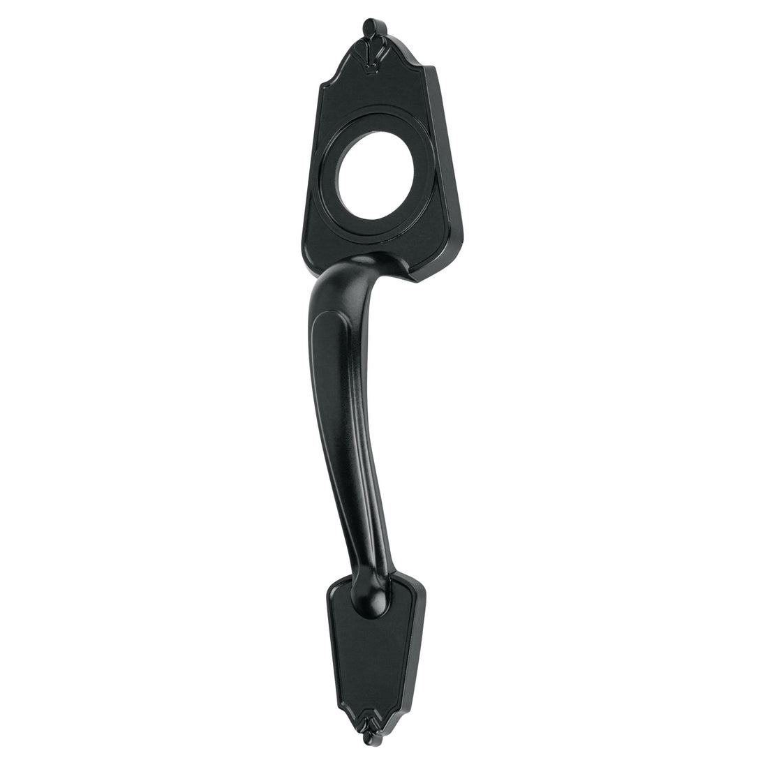 MADE-6 Chapetón metálico para puerta, acabado negro