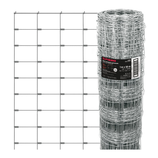 MAGA-50X10 Rollo malla borreguera, 1m x 50m acero galvanizado, 23kg