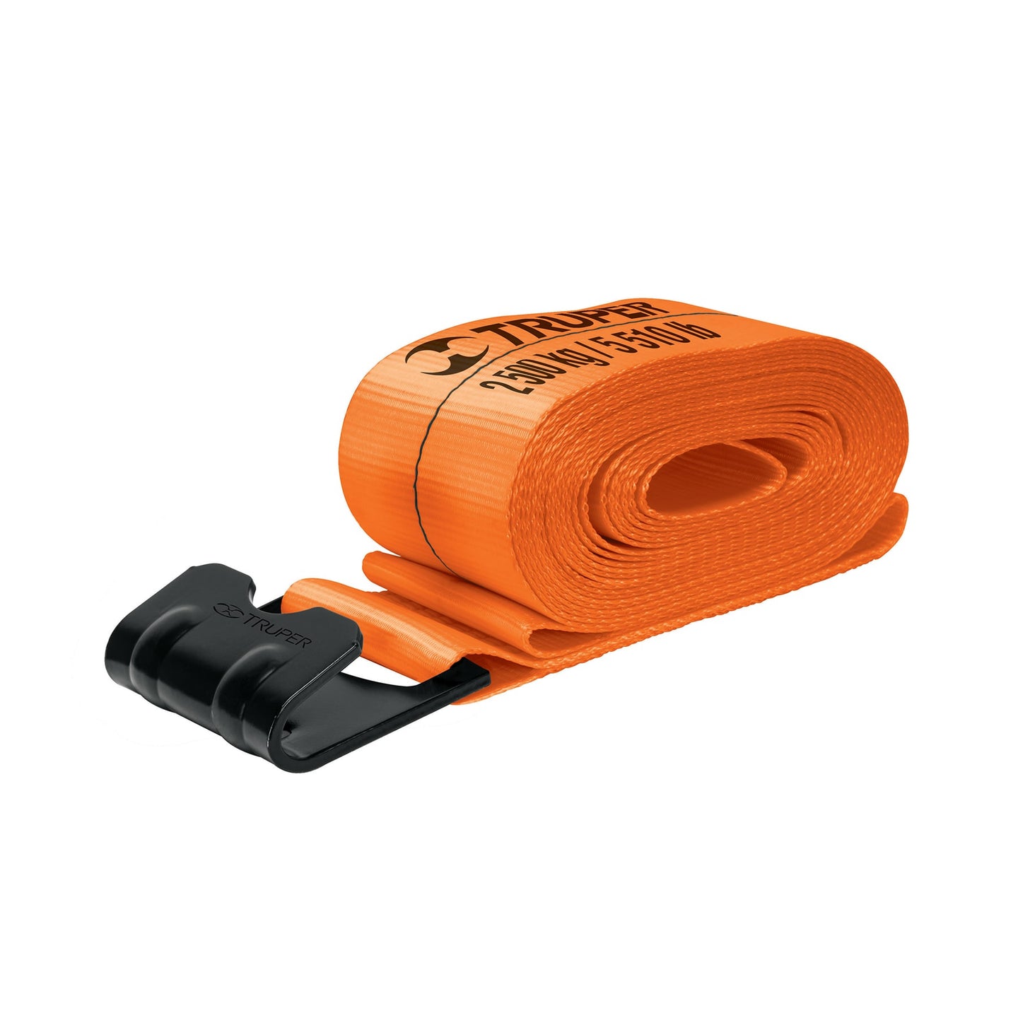 MAL-B3P Banda de 4" x 9 m con gancho plano para malacate, Truper
