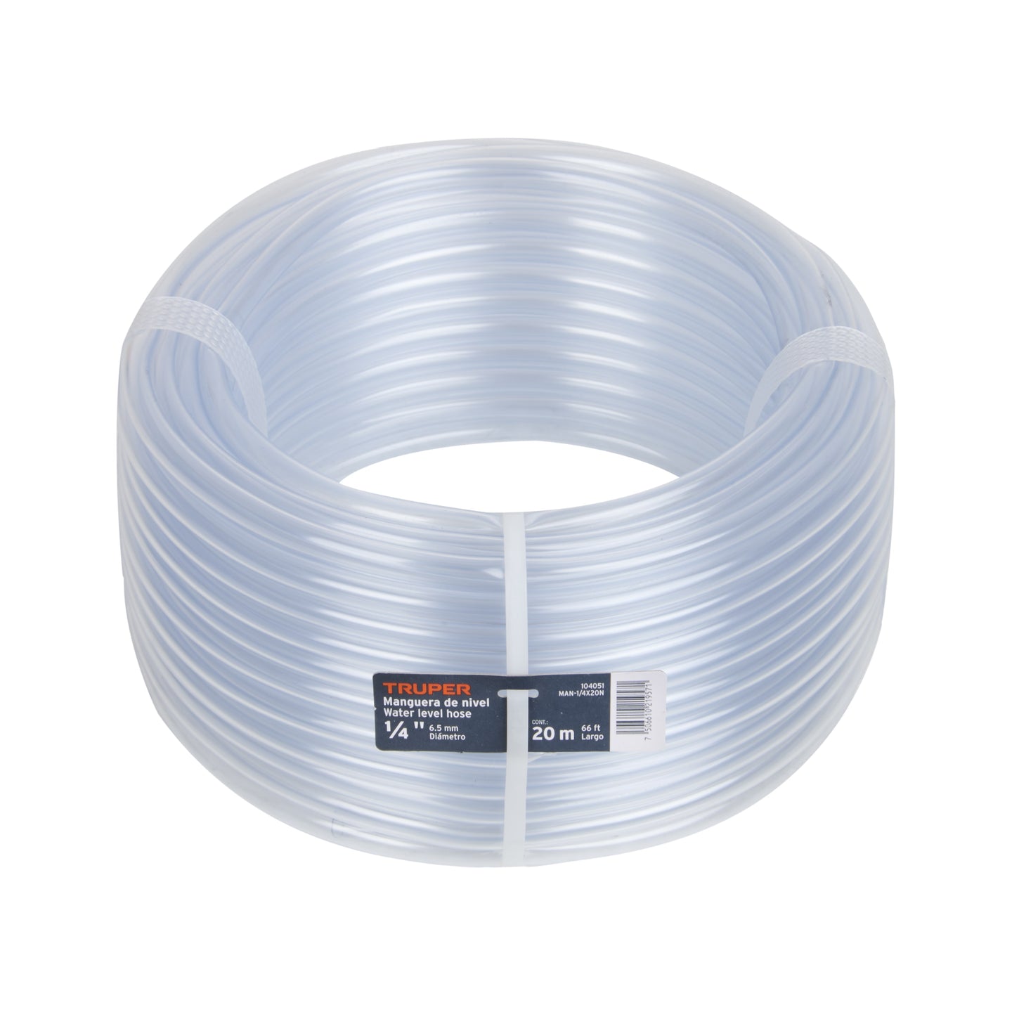 MAN-1/4X20N Manguera de Nivel, 1/4", rollo de 20m, TRUPER