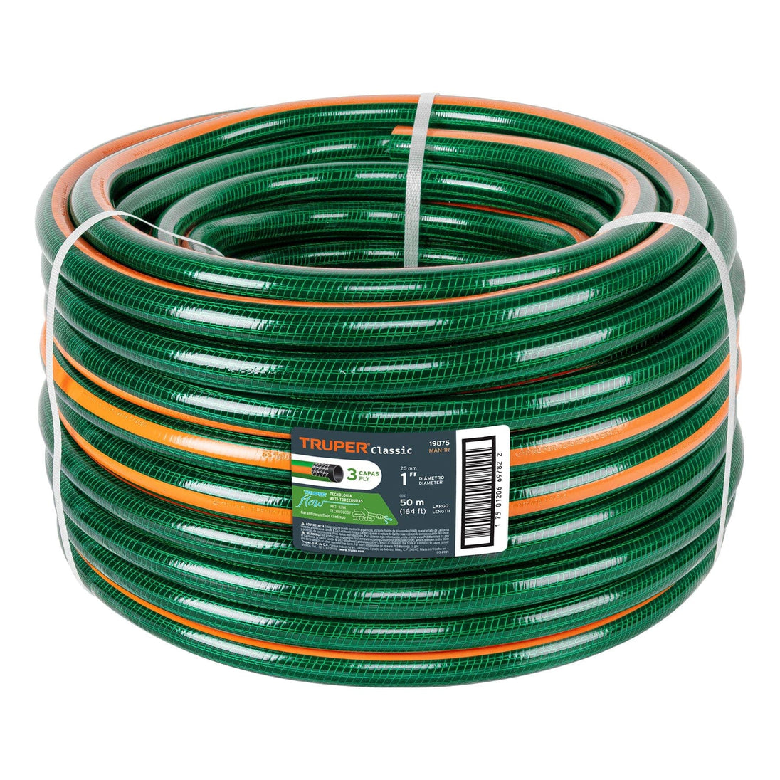 MAN-1R Metro de manguera 1" 3 capas en rollo de 50 m, Truper