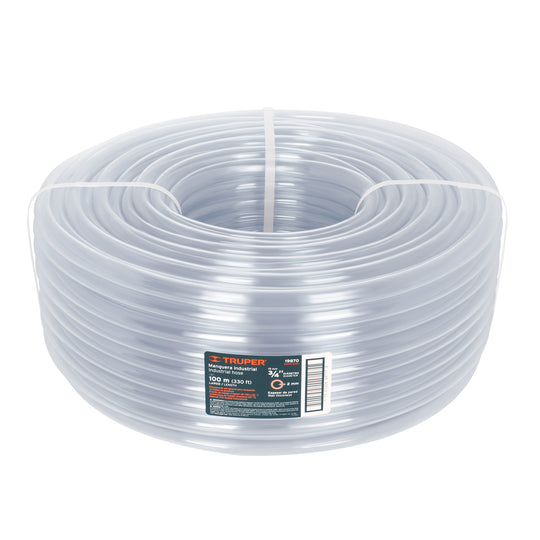 MAN-3/4I Metro de manguera 3/4" industrial en rollo de 100 m, Truper
