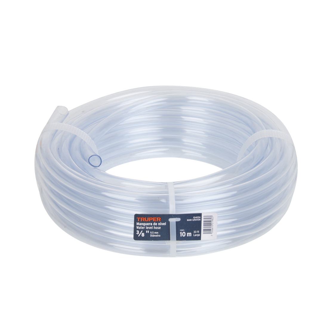MAN-3/8X10N Manguera de Nivel, 3/8", rollo de 10m, TRUPER