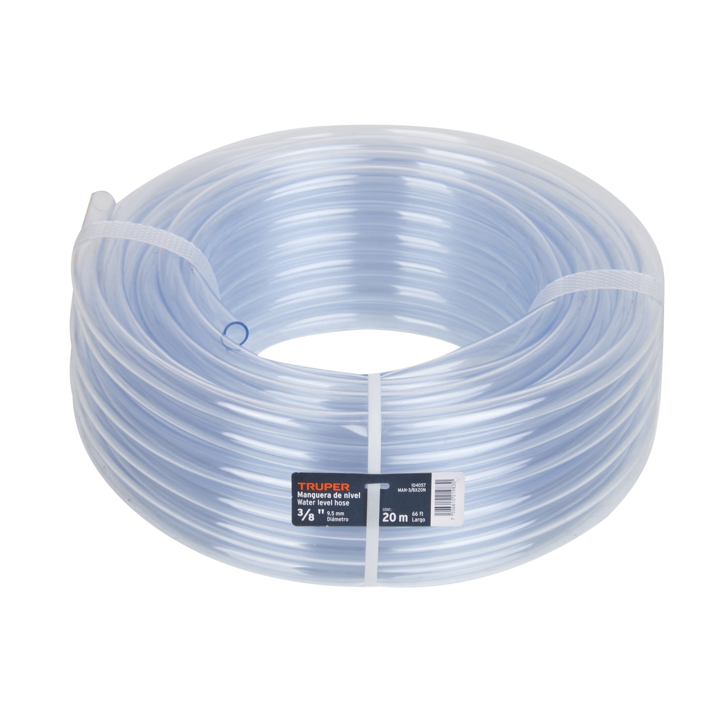 MAN-3/8X20N Manguera de Nivel, 3/8", rollo de 20m, TRUPER