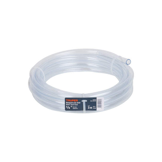 MAN-3/8X3N Manguera de Nivel, 3/8", rollo de 3m, TRUPER