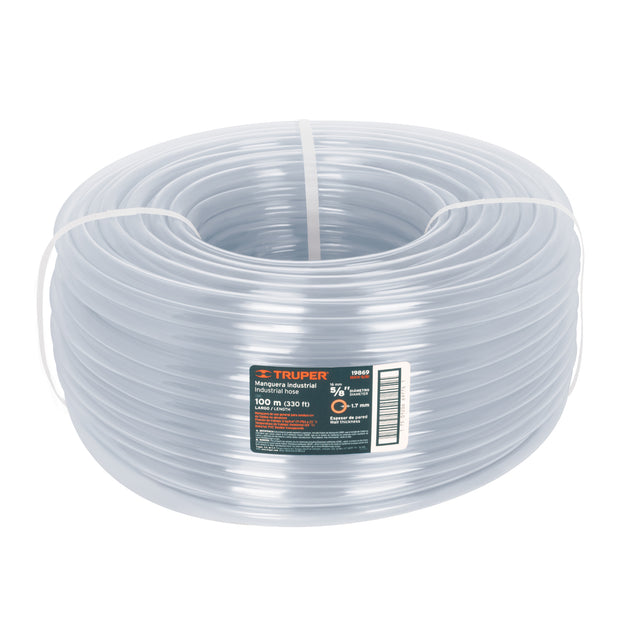 MAN-5/8I Metro de manguera 5/8" industrial en rollo de 100 m, Truper