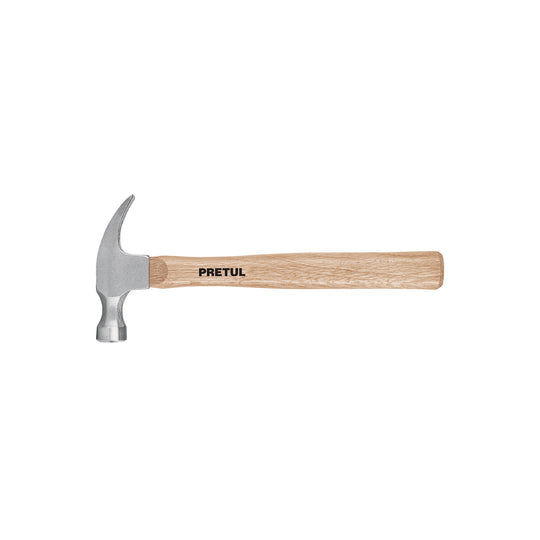 MAR-16P Martillo semipulido, 16 oz, uña recta, PRETUL