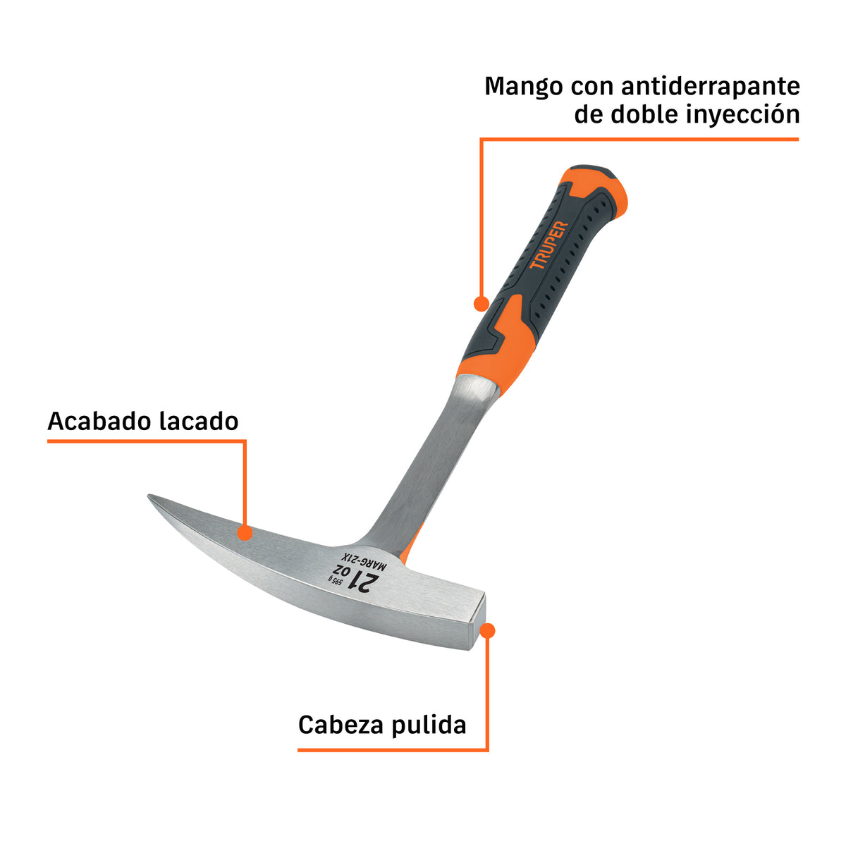 Martillo Geológico Expert MARG-21X 21 oz Antivibración | Comprar