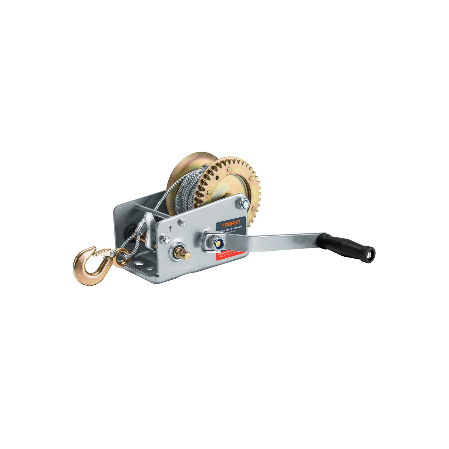 MAW-91C Malacate de manivela 1100 kg con cable, Truper