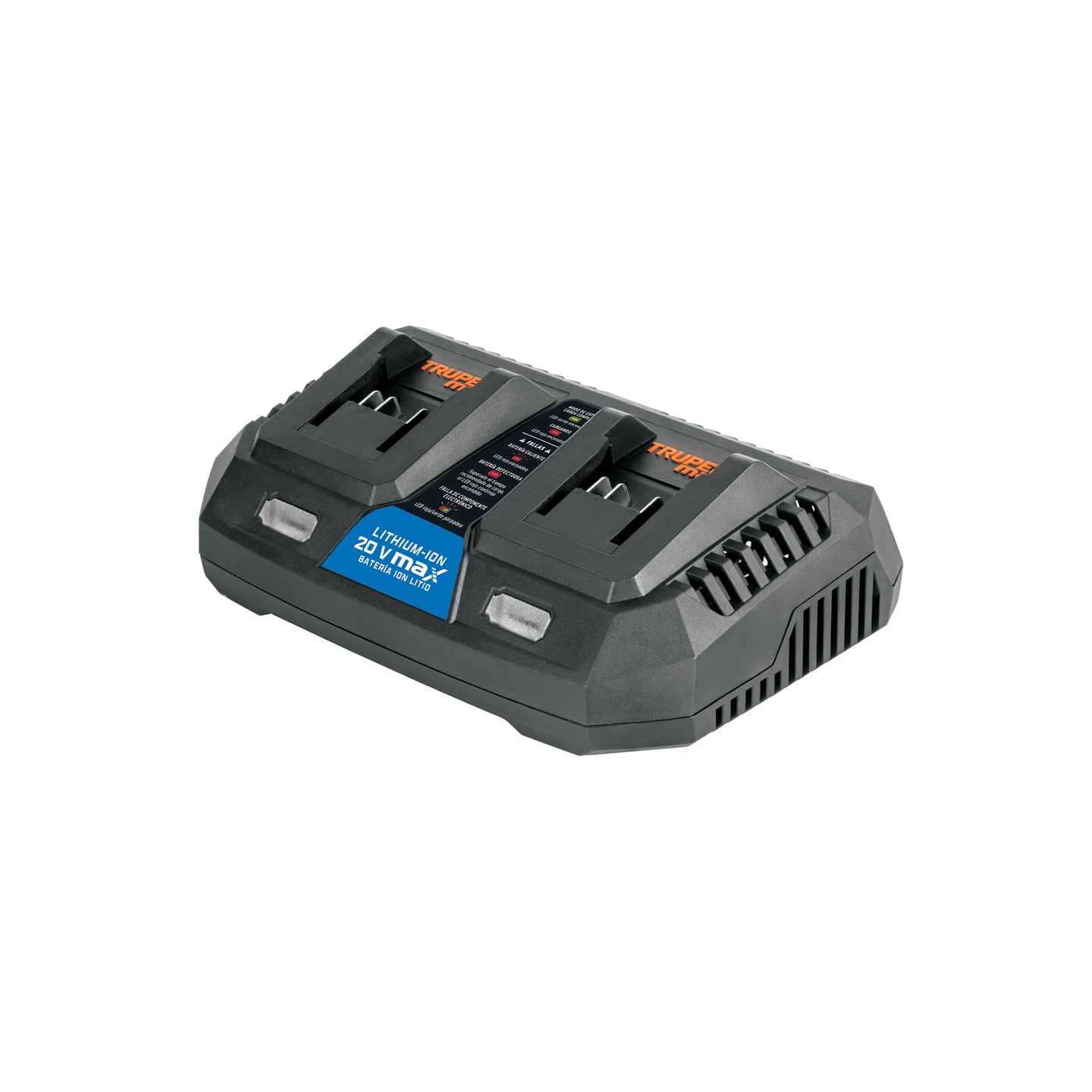 MAX-CA2 Cargador dual de baterías de ion litio 20V, TRUPER MAX