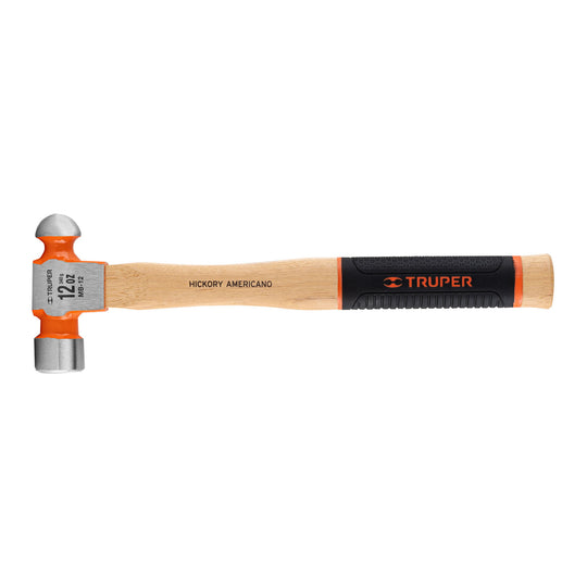 MB-12 Martillo pulido de bola 12 oz mango hickory, Truper Grip