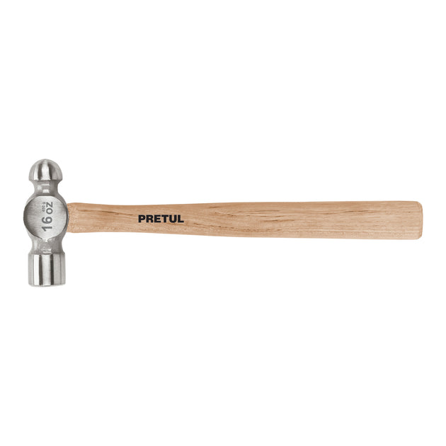 MB-16P Martillo pulido de bola 16 oz mango madera, Pretul