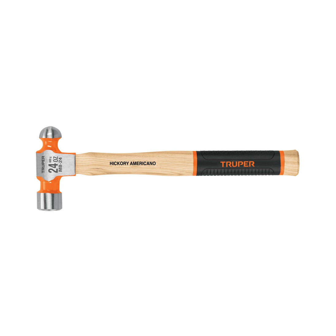 MB-24 Martillo pulido de bola 24 oz mango hickory, Truper Grip