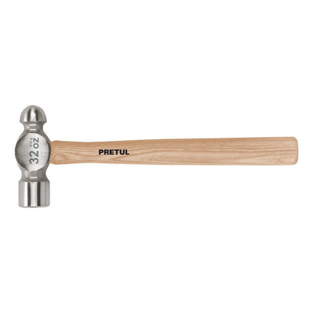 MB-32P Martillo pulido de bola 32 oz mango madera, Pretul