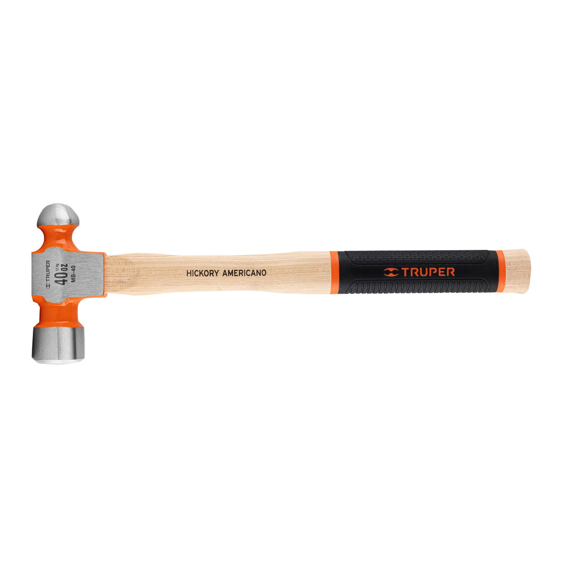 MB-40 Martillo pulido de bola 40 oz mango hickory, Truper Grip