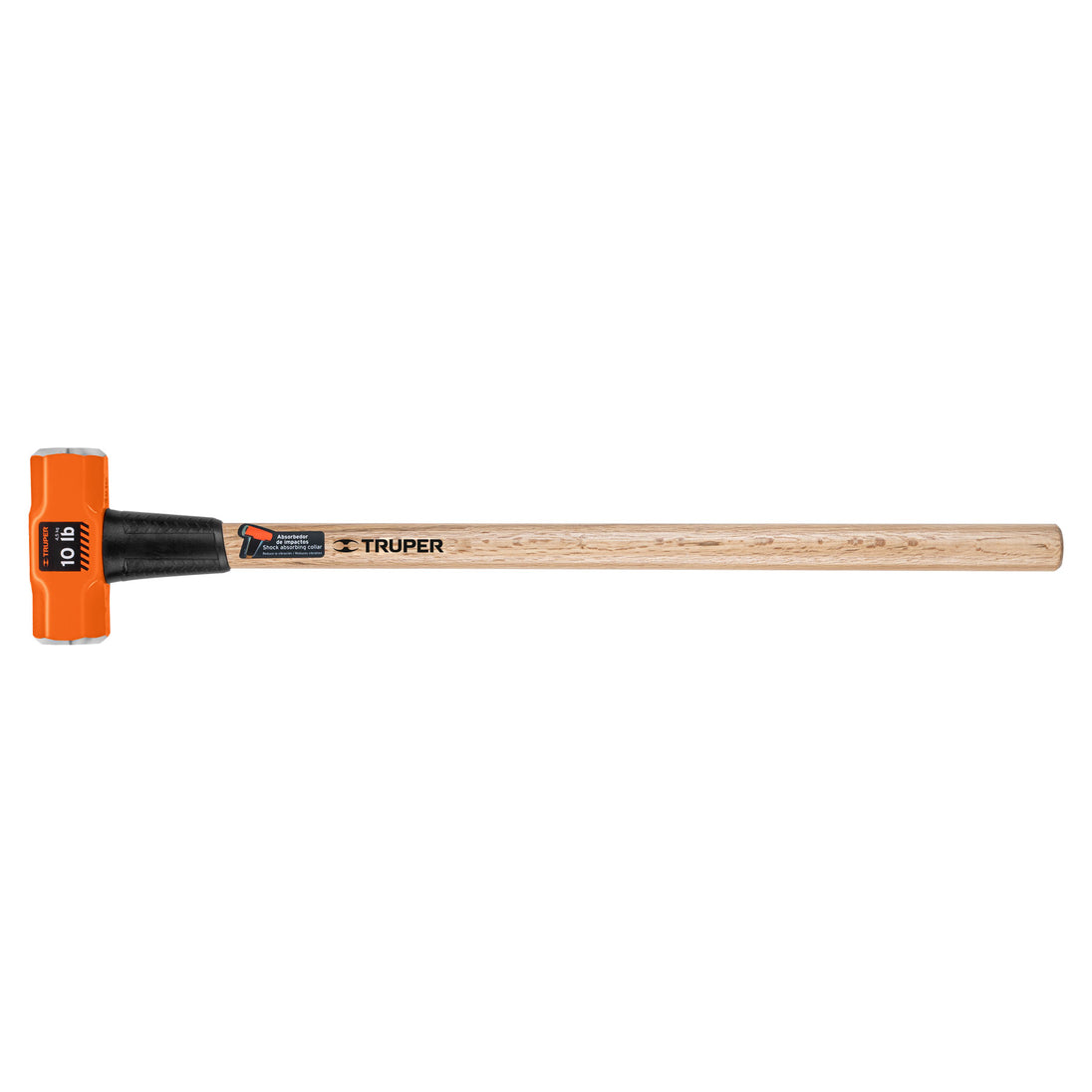 MD-10M Marro octagonal 10 lb, mango de madera 36", Truper