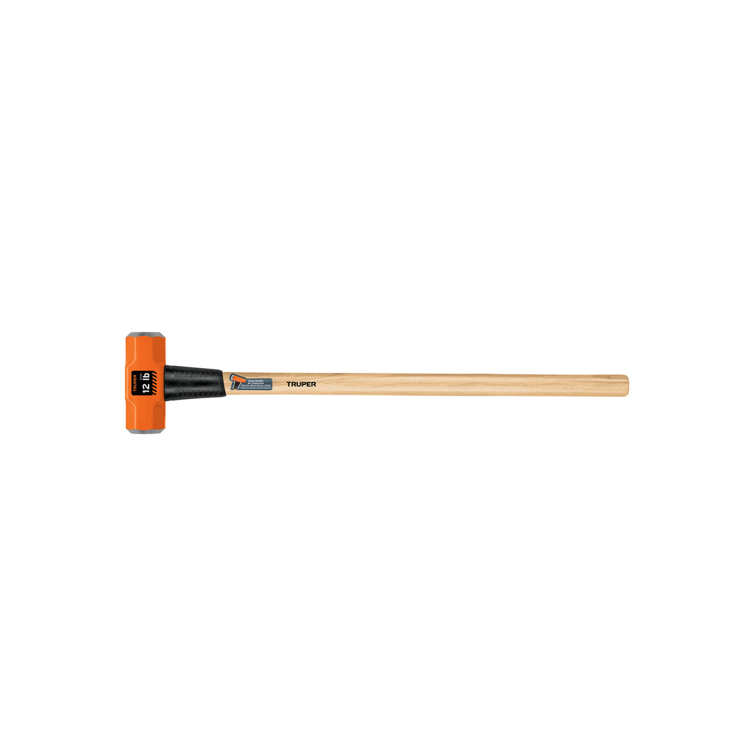 MD-12M Marro octagonal 12 lb, mango de madera 36", Truper
