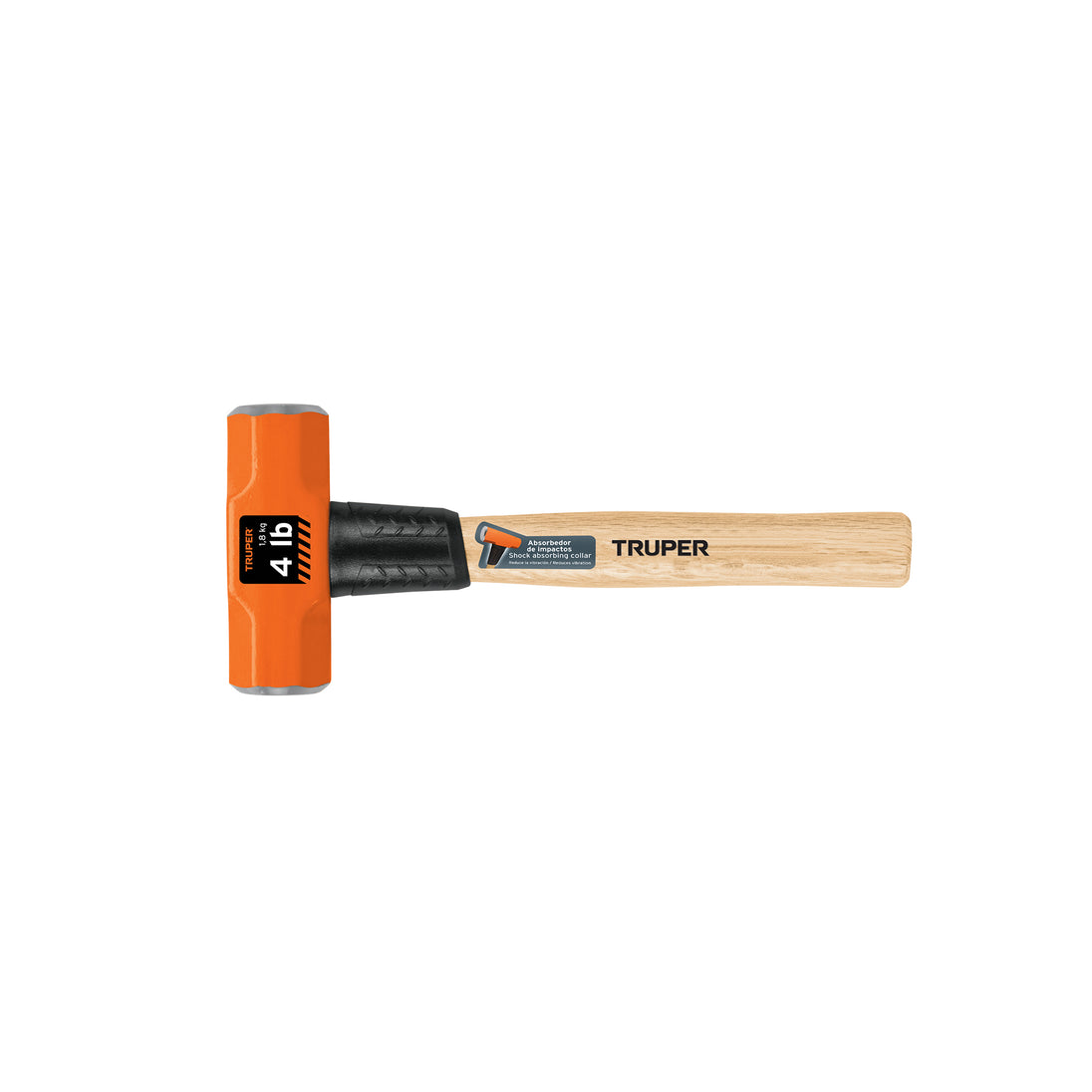 MD-4M Marro octagonal 4 lb, mango de madera 12", Truper