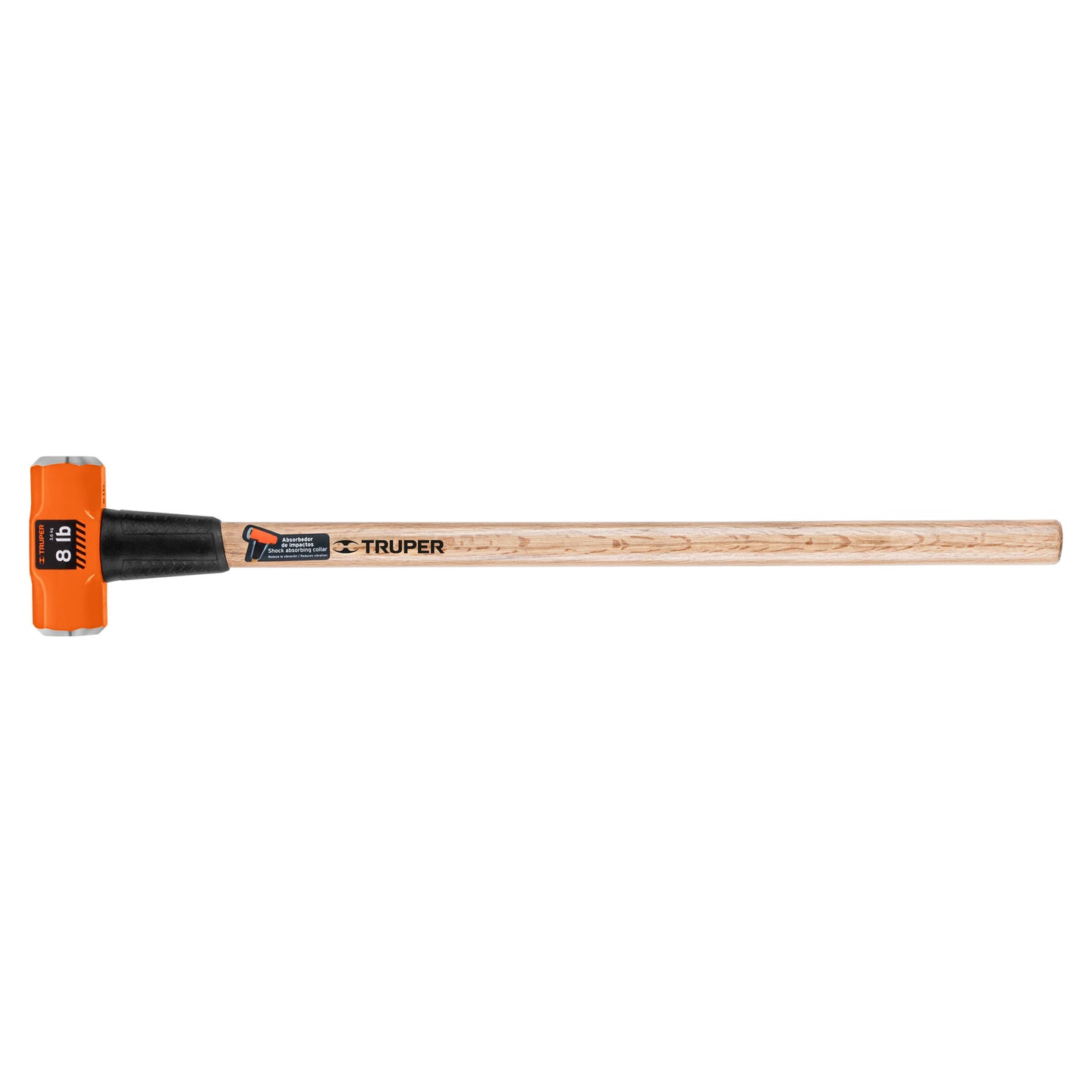 MD-8M Marro octagonal 8 lb, mango de madera 36", Truper