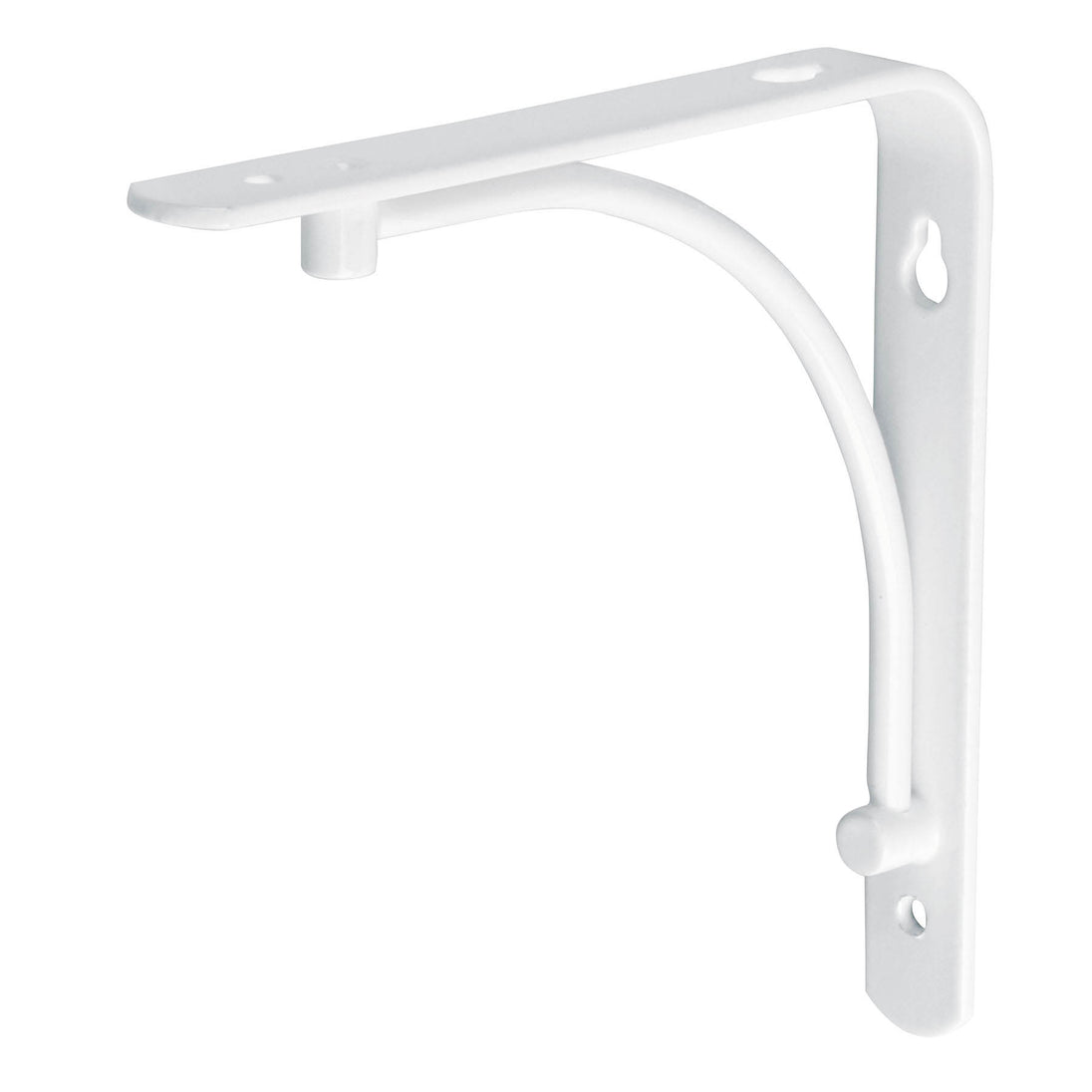 MED-6BA Ménsula reforzada blanca 6 x 6", diseño alambrón, FIERO