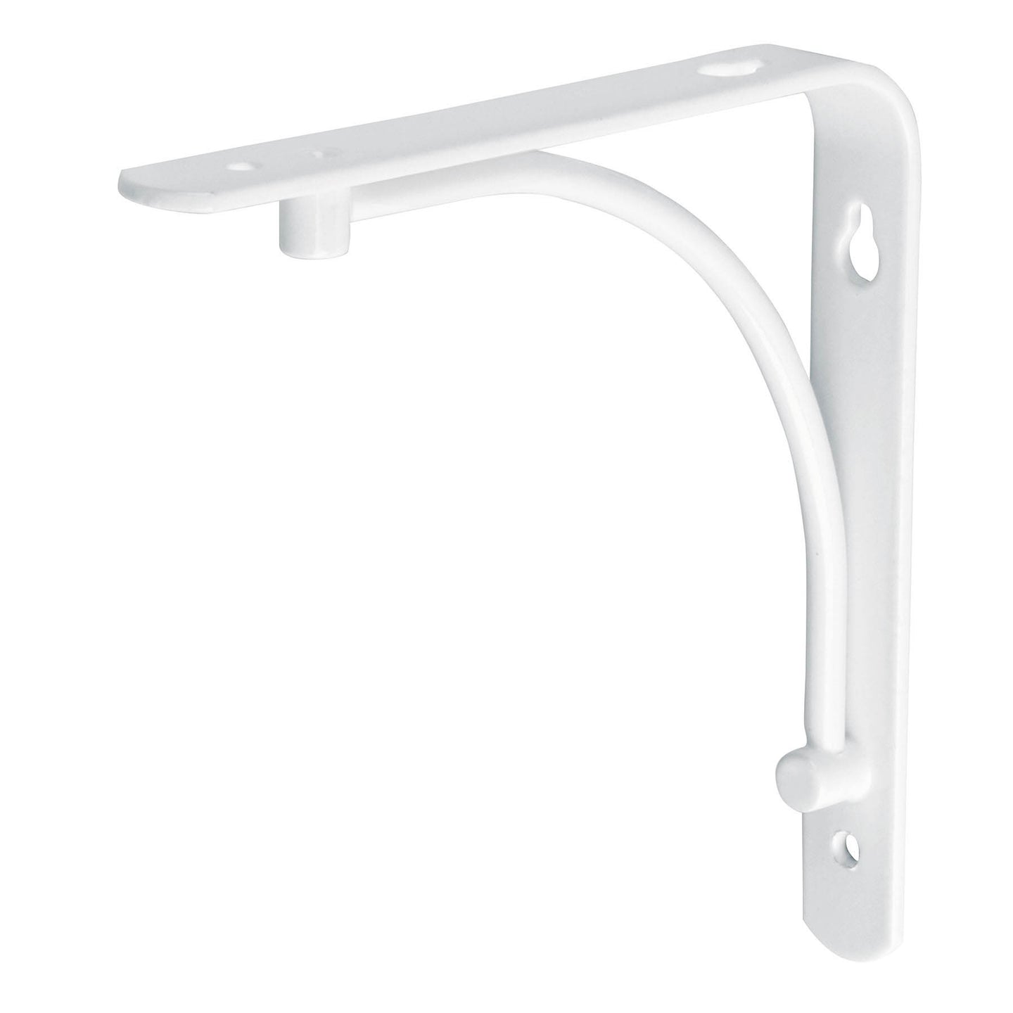 MED-6BA Ménsula reforzada blanca 6 x 6", diseño alambrón, FIERO